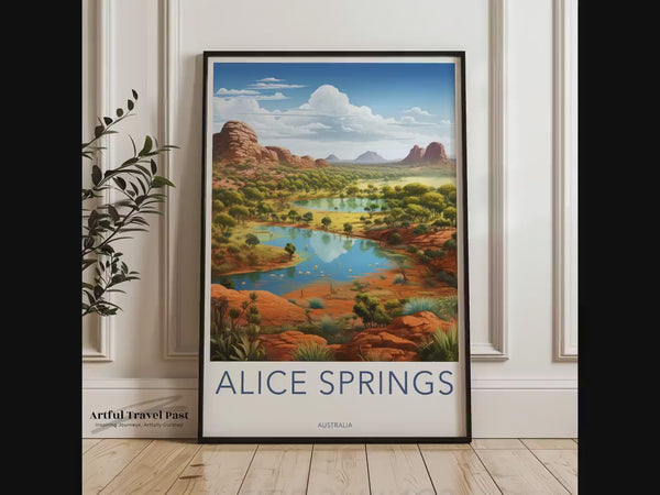 Alice Springs Poster | Oceania Decor | Australia Wall Art