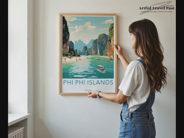 Phi Phi Inseln Poster | Thailand Wandkunst | Asiatisches Dekor