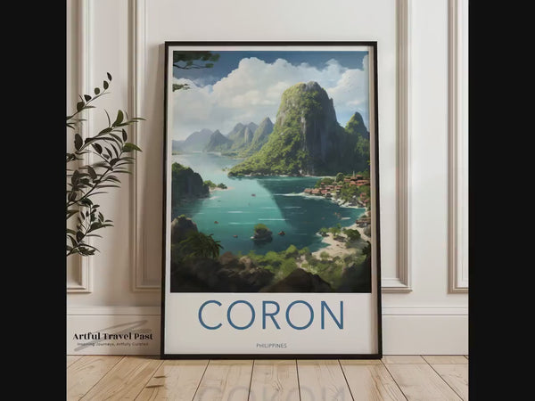 Coron Poster | Philippinen Wandkunst | Asiatisches Dekor