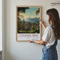 Chiang Mai Poster | Thailand Wall Art | Asia Decor