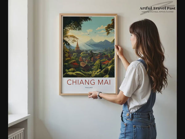 Chiang Mai Poster | Thailand Wandkunst | Asiatisches Dekor