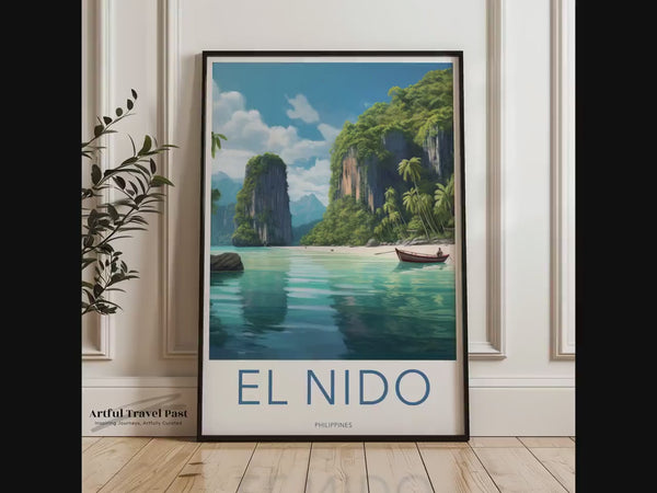 El Nido Poster | Philippinen Wandkunst | Asien-Dekor