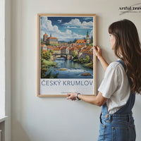Český Krumlov Poster | Czech Republic Wall Art | Europe Decor