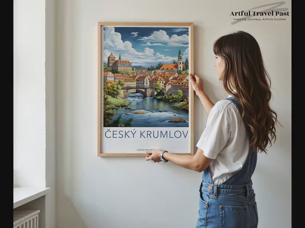 Cesky Krumlov Poster | Bulgarien Wandkunst | Osteuropa-Dekor