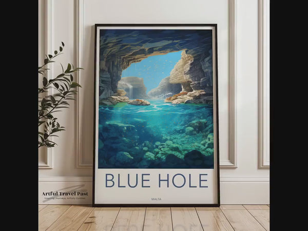 Blue Hole Poster | Malta Wandkunst | Europa Dekor