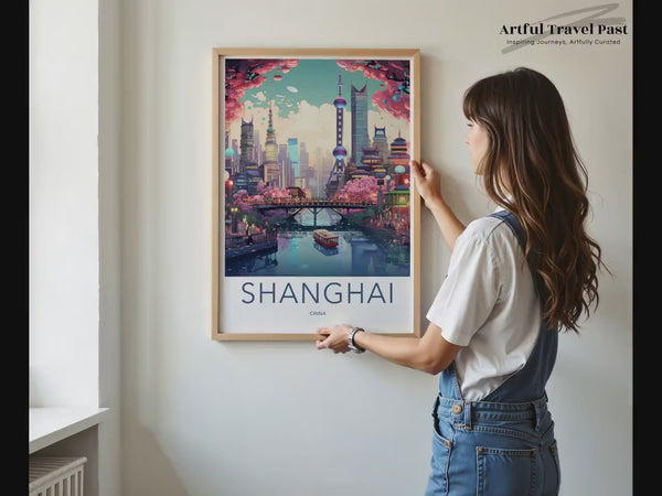 Shanghai Poster | Perlenturm | China Wandkunst