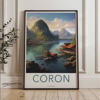 Coron Poster | Philippines Wall Art | Southeast Asia Decor