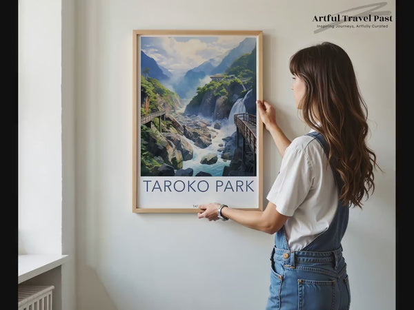 Taroko Park Poster | Taiwan Wandkunst | Asiatisches Dekor