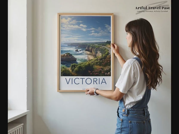 Victoria Bay Poster | Australia Wall Art | Oceania Decor