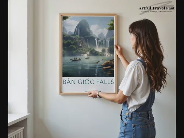 Affiche des chutes de Ban Gioc | Décoration murale du Vietnam | Décoration d'Asie