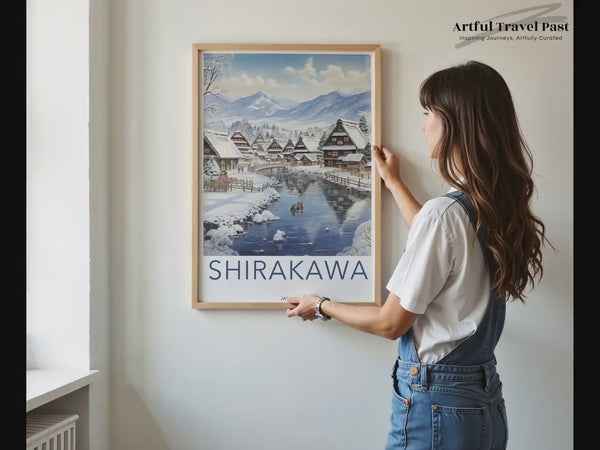 Shirakawa Poster | Japanische Wandkunst | Asiatisches Dekor