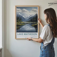 Lake Matheson Poster | New Zealand Wall Art