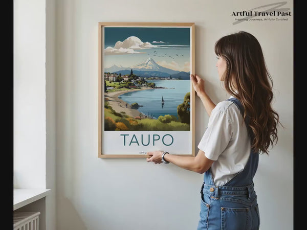 Lake Taupo Poster | New Zealand Wall Art