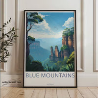 Blue Mountains Poster | New South Wales Australia Wall Art