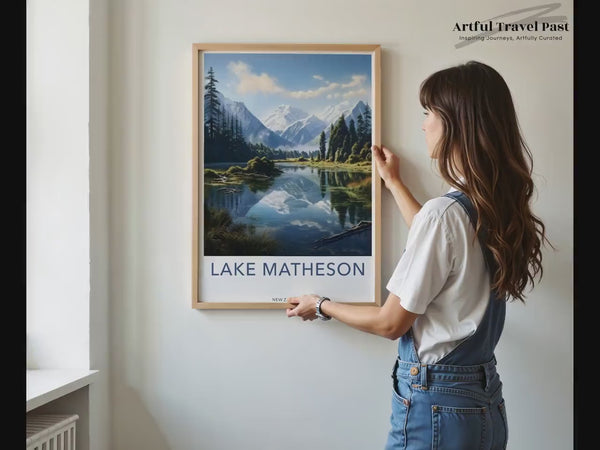 Lake Matheson Poster | New Zealand Wall Art