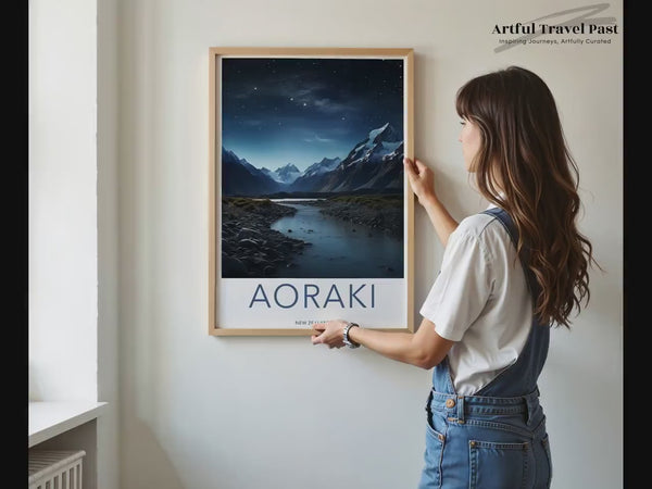 Mount Aoraki | Celestial Poster | New Zealand Wall Art