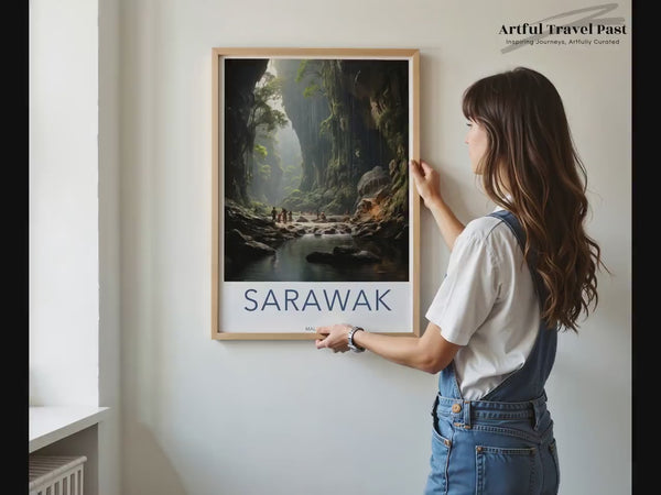 Sarawak Poster | Tropischer Wald | Malaysia Wandkunst