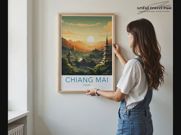 Chiang Mai Poster | Thailand Wandkunst | Asiatisches Dekor