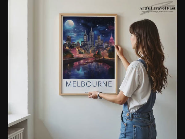 Melbourne Poster | Australia Wall Art | Oceania Decor