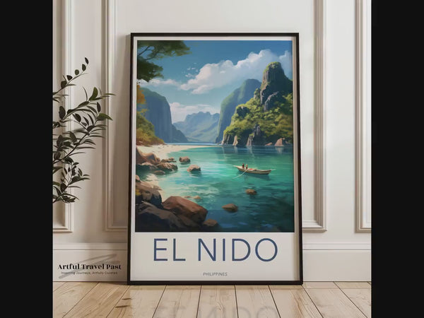 El Nido Poster | Philippinen Wandkunst | Südostasien Dekor