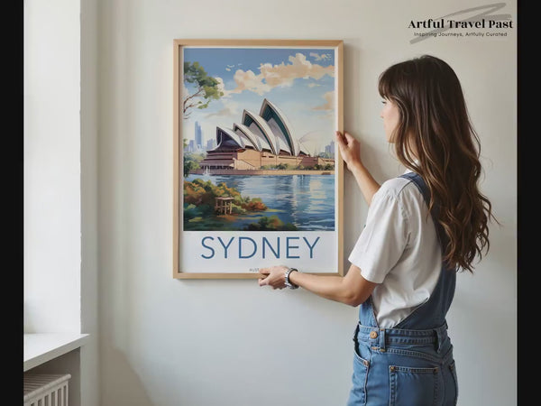 Sydney Opera House Poster | Coastal Landmark | Australia Art