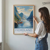 Fiordland National Park Poster | New Zealand Wall Art