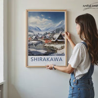 Shirakawa Poster | Japan Wall Art | Asia Decor