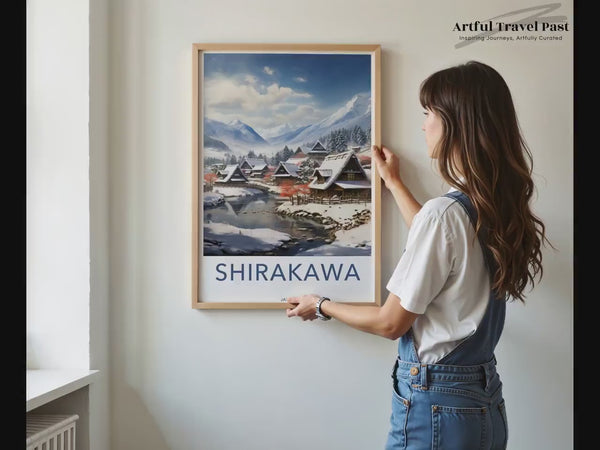 Shirakawa Poster | Japanische Wandkunst | Asiatisches Dekor