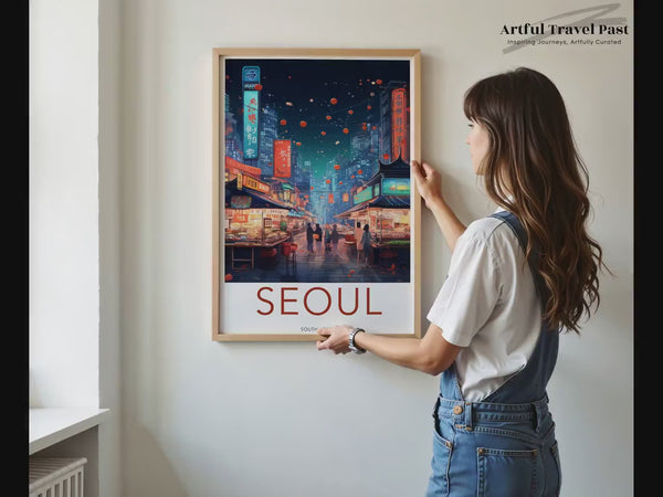 Seoul Poster | South Korea Wall Art | Asia Decor