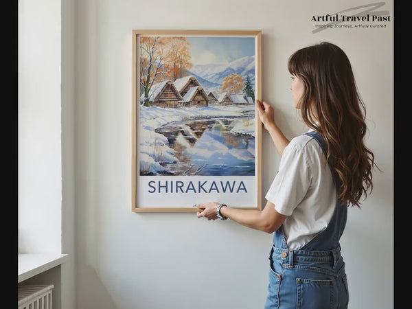 Shirakawa-Poster | Gassho-Zukuri | Japanische Wandkunst