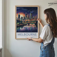Melbourne Poster | Victoria Wall Art | Australia Decor