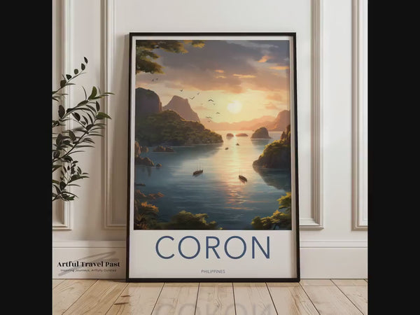 Coron Poster | Philippinen Wandkunst | Asiatisches Dekor