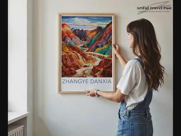 Zhangye Danxia Poster | China Wall Art | Asia Decor