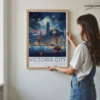 Victoria Harbor Poster | Hong Kong Wall Art