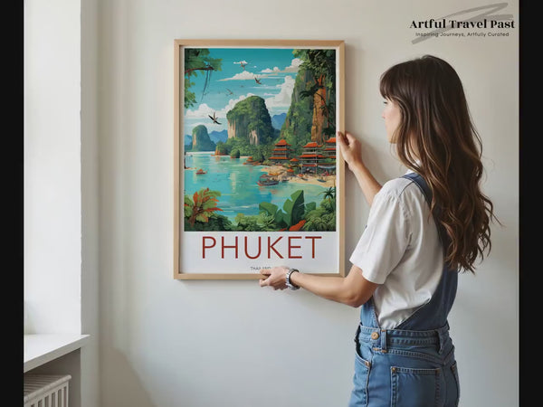 Phuket Poster | Thailand Wall Art | Southeast Asia Decor