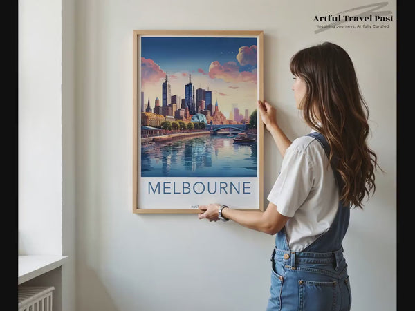 Melbourne Poster | Australia Wall Art | Oceania Decor