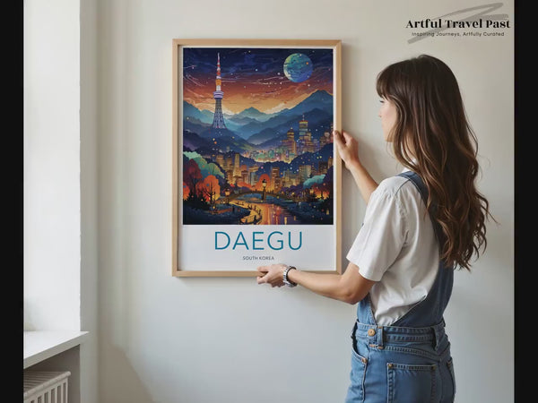 Daegu Poster | Südkorea Wandkunst | Asiatisches Dekor