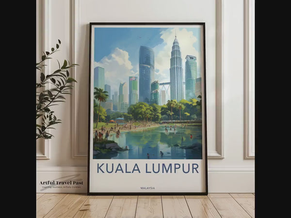 Kuala Lumpur Poster | Malaysia Wall Art | Asia Decor