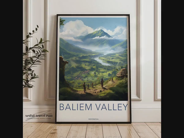 Baliem-Tal-Poster | Indonesien Wandkunst | Asien-Dekor