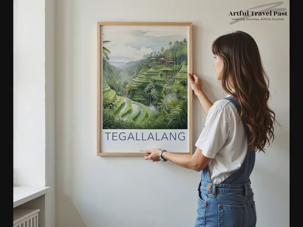 Tegallalang Poster | Indonesien Wandkunst | Asien-Dekor