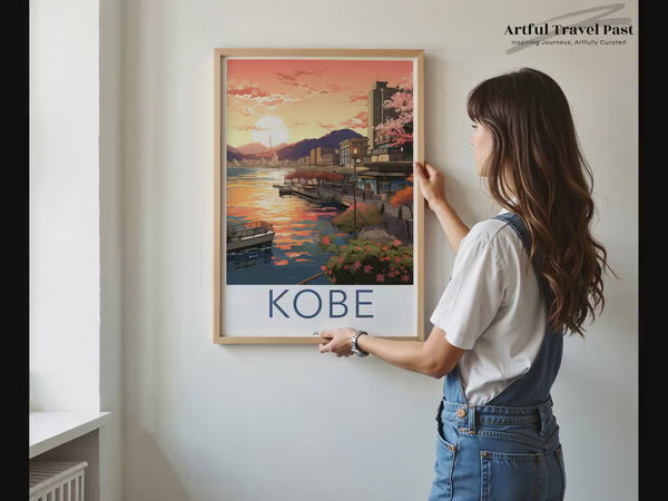 Kobe Poster | Japanische Wandkunst | Asiatisches Dekor