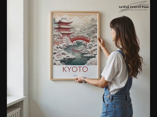 Kyoto Poster | Winterpagode | Japanische Wandkunst