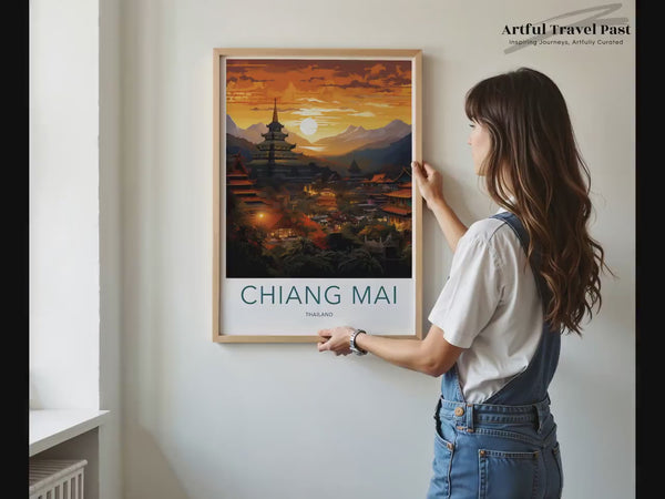 Chiang Mai Poster | Thailand Wandkunst | Asiatisches Dekor