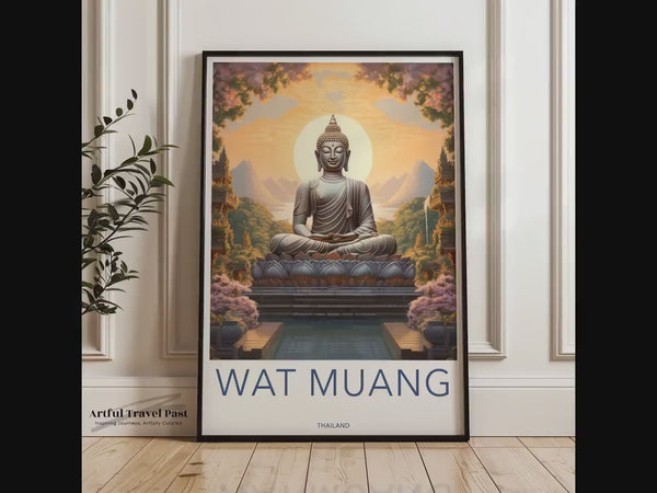 Wat Muang Poster | Ruhiger Tempel | Thailand Wandkunst