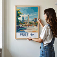 Pristina Poster - Kosovo Wall Art