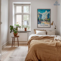 Pristina Poster | Kosovo Wall Art | Balkans Decor