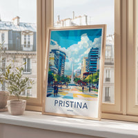 Pristina Poster | Kosovo Wall Art | Balkans Decor