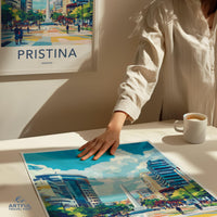 Pristina Poster | Kosovo Wall Art | Balkans Decor