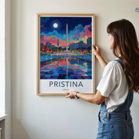 Pristina Poster | Kosovo Wall Art | Balkans Decor
