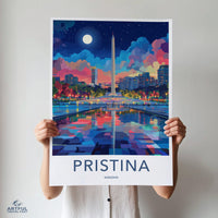 Pristina Poster | Kosovo Wall Art | Balkans Decor